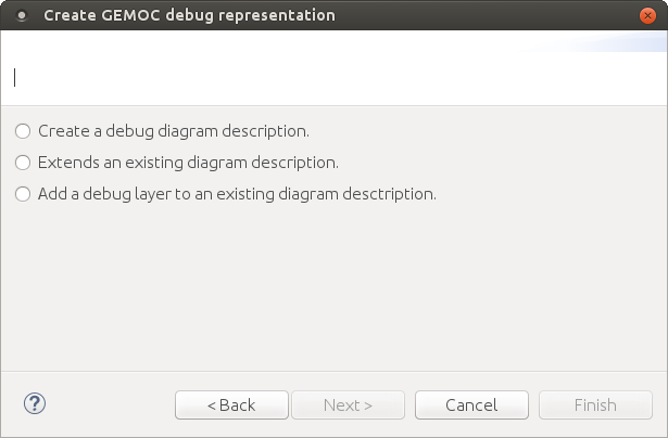 Debug representation wizard